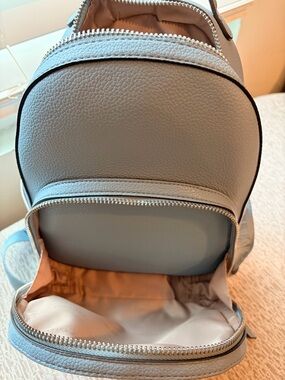 Calvin Klein Pebbled Light blue Leather Backpack